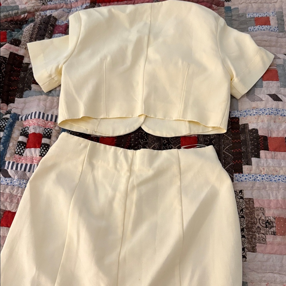 Zara yellow  Linen Co ord - Picture 5 of 7